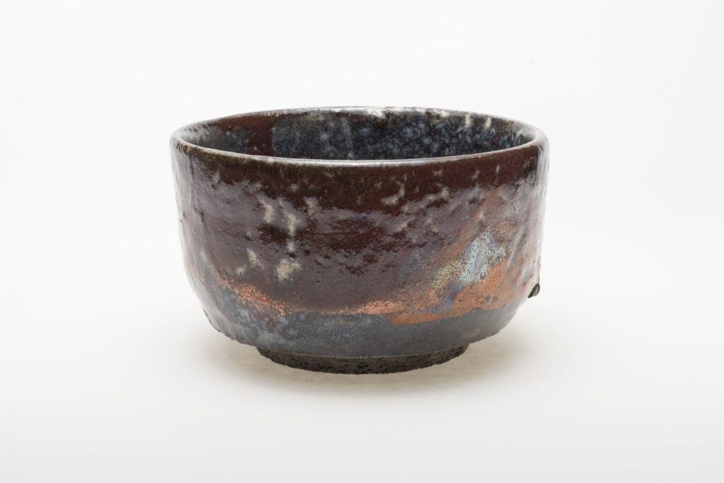 A Raku ware bowl by Nick De Pirro